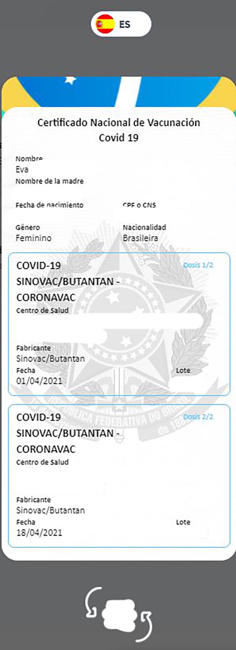 Certificado Nacional de Vacinação contra Covid-19