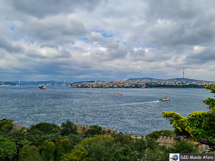Vista do Bósforo do terraço 