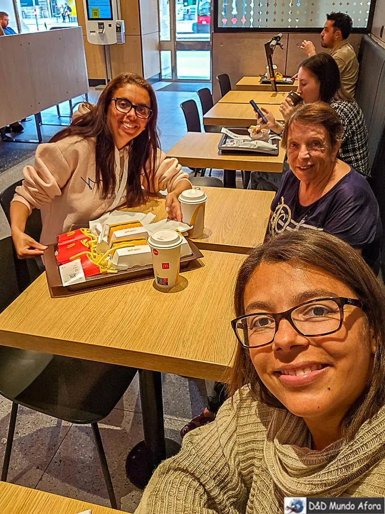 Primeiro almoço em Viena no MC Donald's